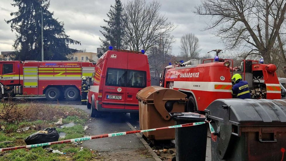 Vyšetřování požáru domku v zahradní kolonii v Předlicích (18. 02. 2023)