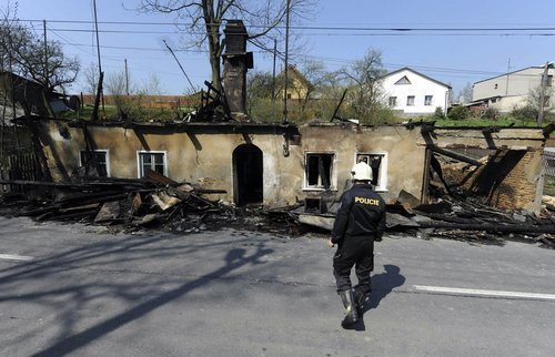 Dům ve Vítkově na Opavsku, na který extremisté zaútočili