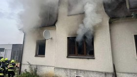 Požár rodinného domu v Liberci.