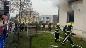 Požár rodinného domu v Liberci.