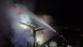 Požár rodinného domu v Zubří na Vsetínsku (4.12.2022)