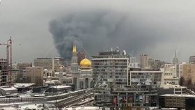 Požár v Moskvě (20.11.2022)