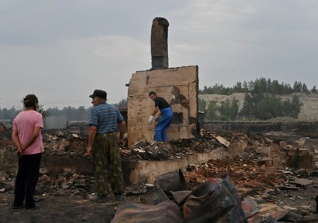 V Rusku řádil mohutný požár, jeden muž přišel o život