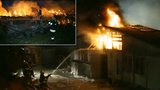 Ničivý požár na Rychnovsku: Uhořelo 25 tisíc kuřátek