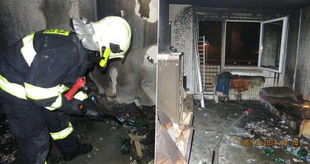 Muž utrpěl při požáru pečovatelského domu popáleniny na 90 % těla a bojuje o život!
