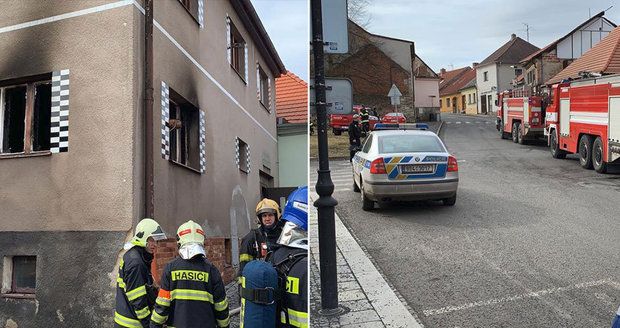 Na Příbramsku došlo k explozi a požáru rodinného domu: Plameny poranily dítě!
