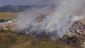 Pořáž skládky u Stašova na Berounsku