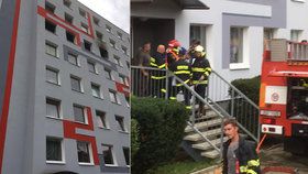 Při požáru v Ústí nad Labem zemřel člověk, vyskočil z okna.
