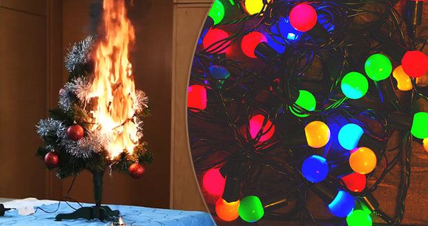 VIDEO: Požár od vánočních světýlek! Jak ho uhasit? Poznáte ta bezpečná?