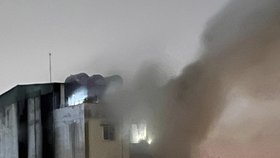 Požár bytovky v Hanoji (13.9.2023)