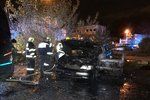 V pražských Vysočanech hořelo auto.