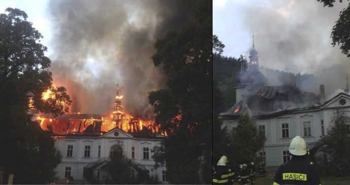 Požár zámku v Maršově na Trutnovsku měl být založen úmyslně.