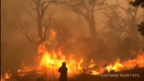 Lesní požáry v Austrálii.