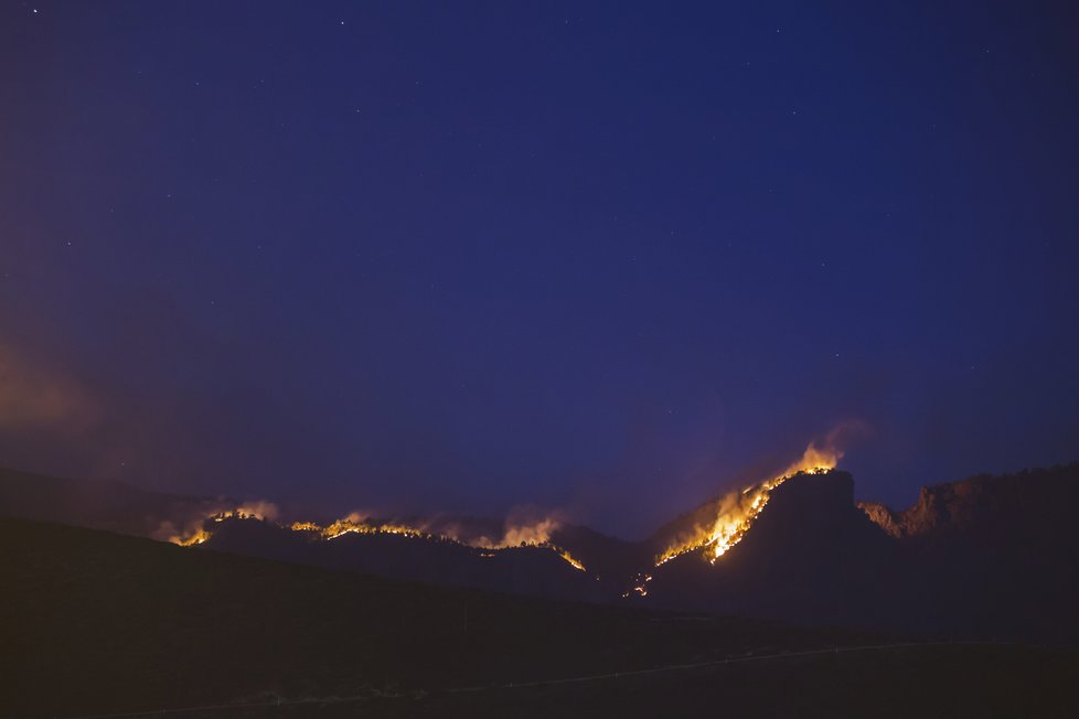 Ostrov Gran Canaria zasáhl obří požár. (srpen 2019)