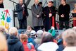 Požehnat novému logu přišel kardinál Dominik Duka a objevil se i pražský primátor Bohuslav Svoboda.