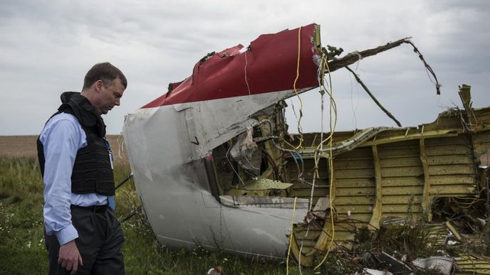 Pozorovatel OBSE u trosek malajsijského letadla na východě Ukrajiny