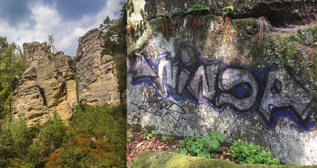 Hrůza v Českém ráji: Vandal posprejoval skvostné Prachovské skály! Zničil je na stovky let!