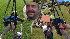 Děsivé záběry: Slavný youtuber visel při paraglidingu kilometr nad zemí! Pilot ho zapomněl připoutat