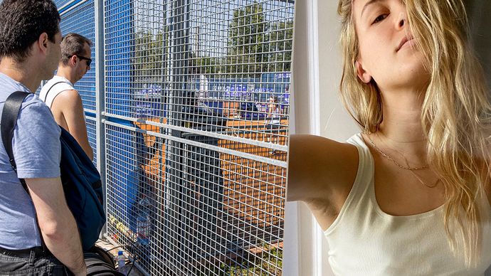Eugenie Bouchardová přitahuje fanoušky jako magnet i přes plot