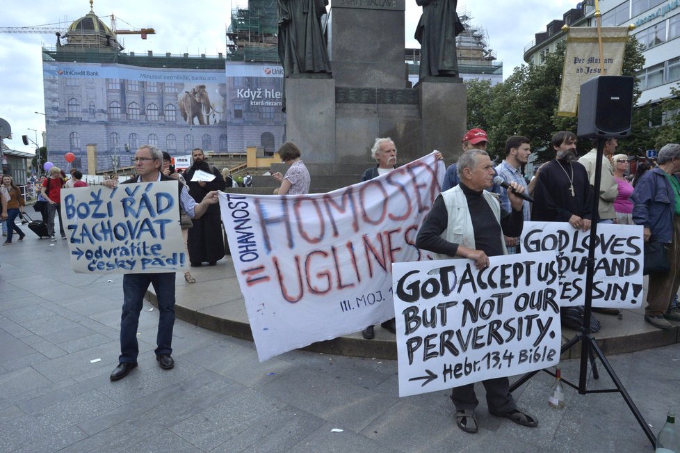 Proti Prague Pride se protestovalo už před týdnem.