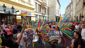 Duhový průvod Prague Pride v Praze