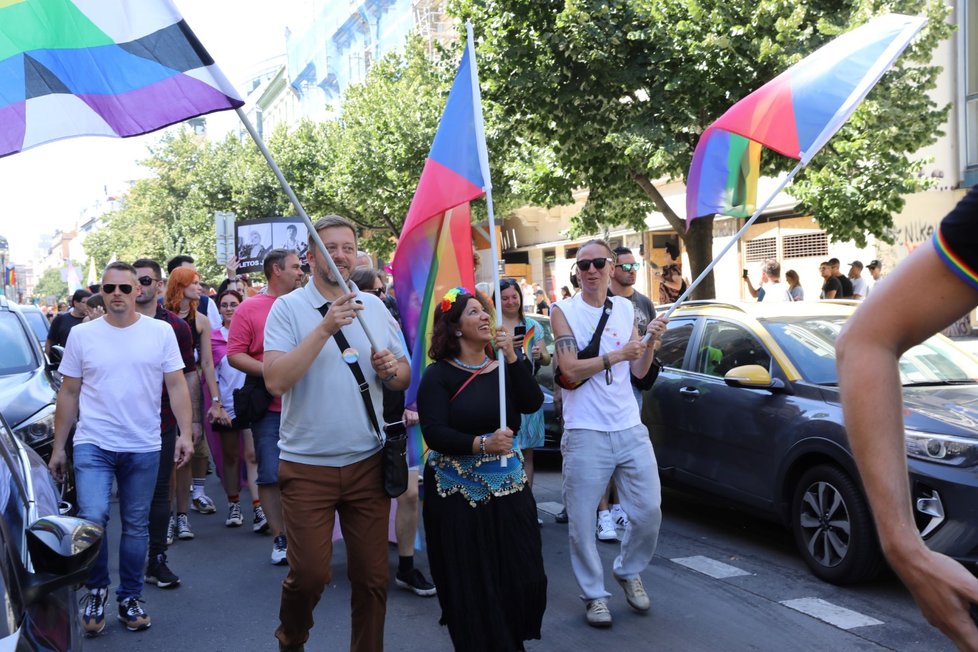 Ministr vnitra Vít Rakušan (STAN) na Prague Pride.