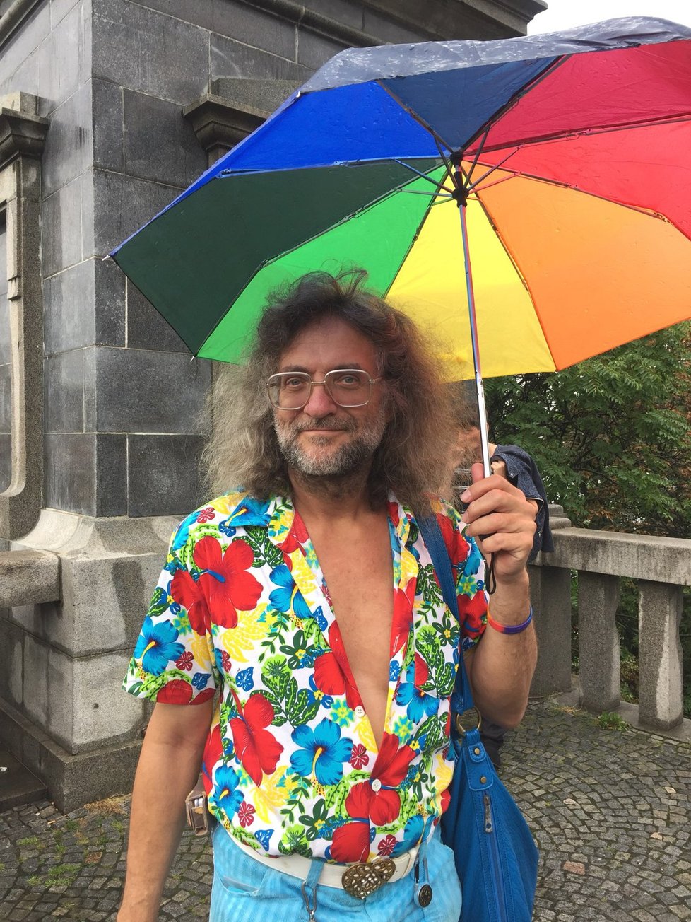 Vladimír (60) přijel do Prahy z Bratislavy na Prague Pride 2019