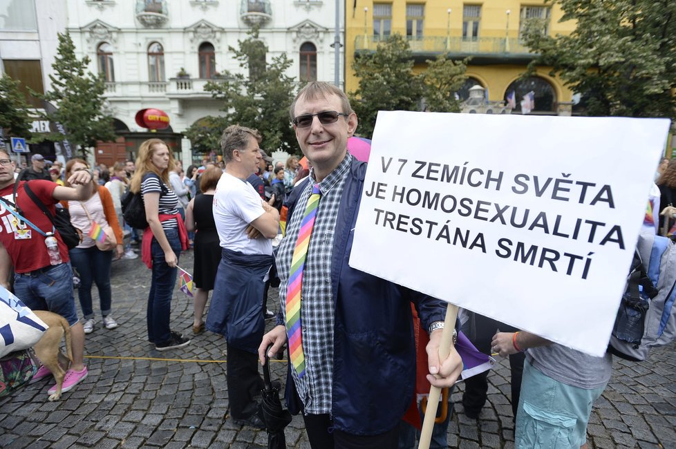 Pochod Prague Pride na podporu práv LGBT osob
