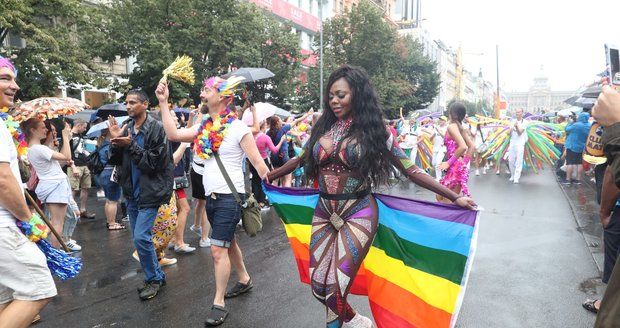 Duhový průvod Prague Pride 2019.
