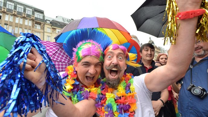 Duhový průvod Prague Pride v roce 2019.