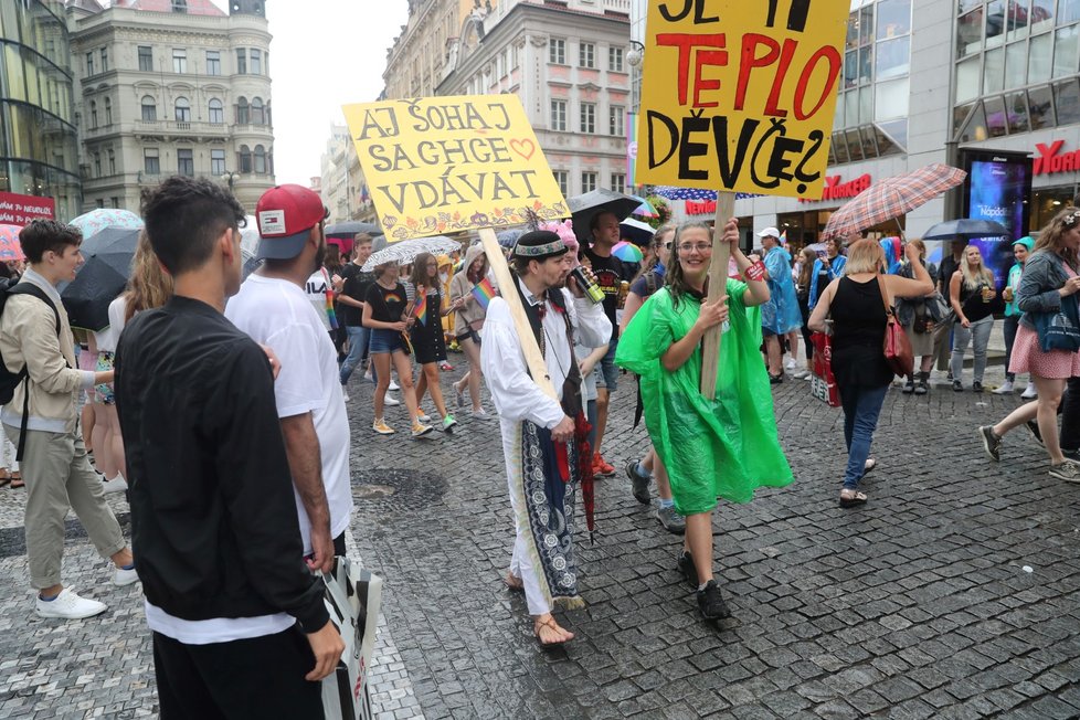 Duhový průvod Prague Pride 2019.