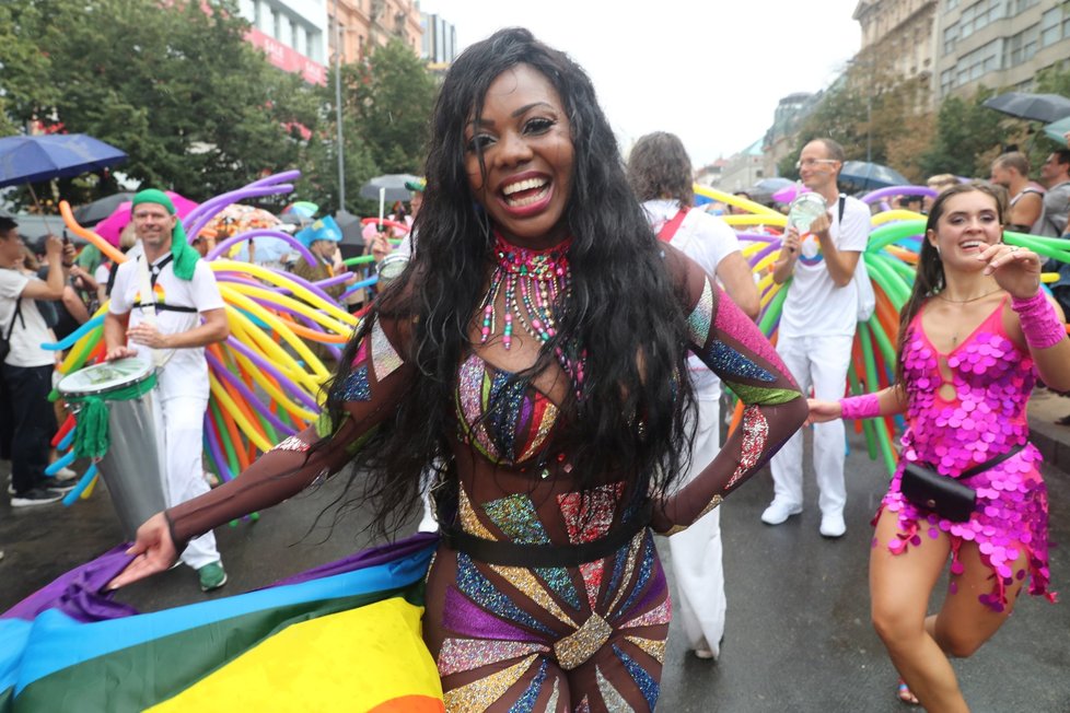 Duhový průvod Prague Pride 2019.