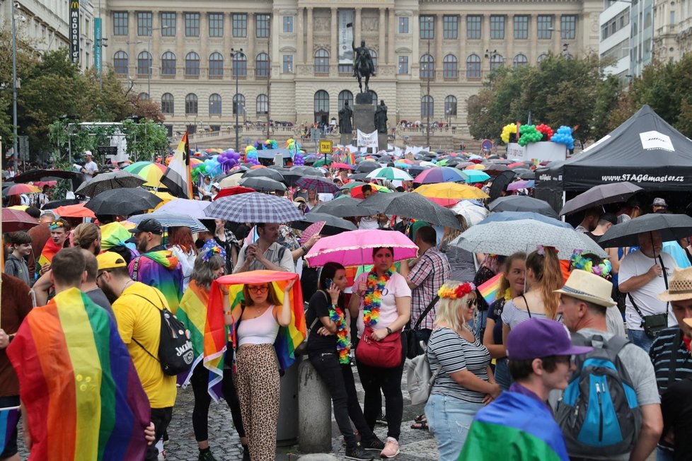 Duhový průvod Prague Pride 2019.