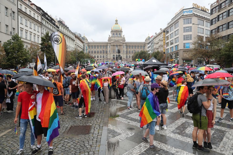 Duhový průvod Prague Pride 2019.