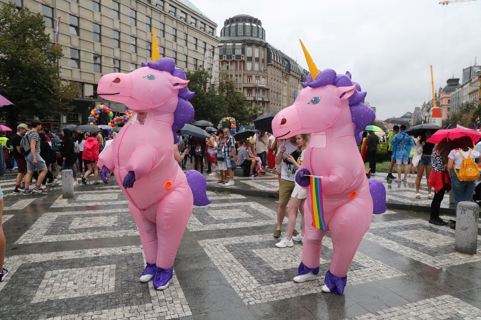 Duhový průvod Prague Pride 2019.