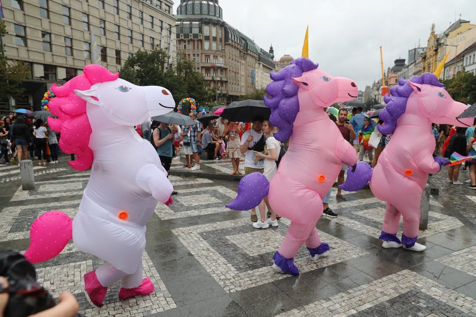 Duhový průvod Prague Pride 2019.