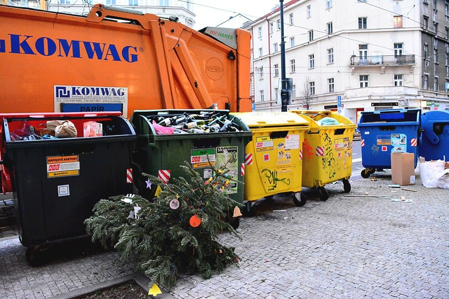 Nevyhazujte stromky z oken! Praha 2 prosí občany, aby je vynesli po schodech před dům.