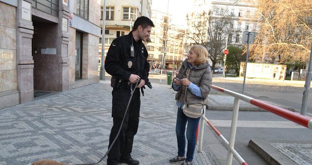 Panička a Ben se strážníky Městské policie