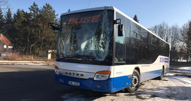 Autobus plný dětí havaroval na D1: Zezadu narazil do kamionu