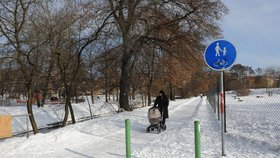 Cyklostezka v Praze-Vysočanech