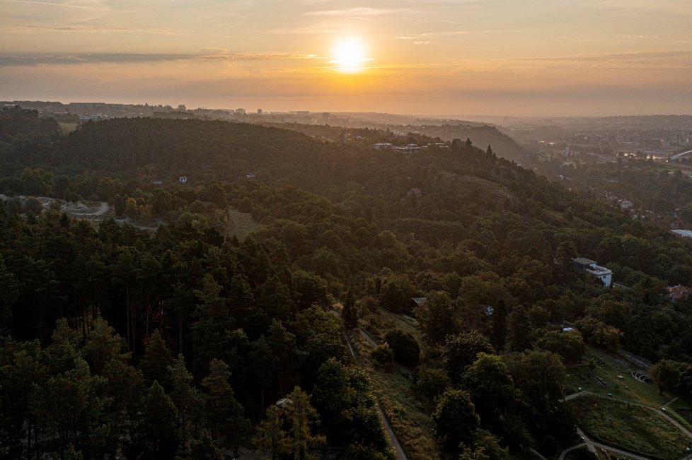 Botanická zahrada hl. města Prahy z ptačí perspektivy (11. září 2021)