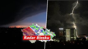 Silné bouřky se nevyhnuly ani Praze (29.6.2021)