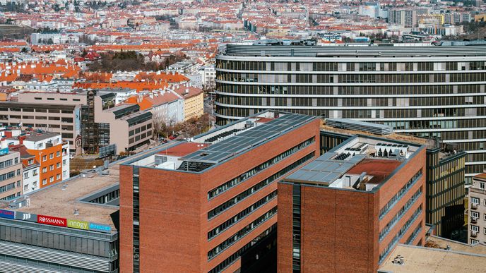 Výhled z pražské Pankráce. Výhled z pražské Pankráce.