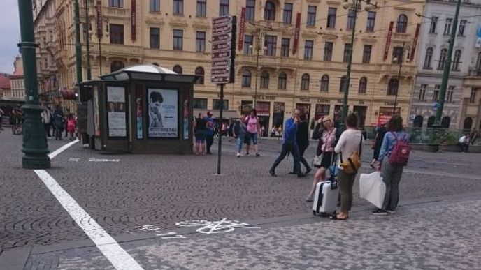 Značení v centru Prahy