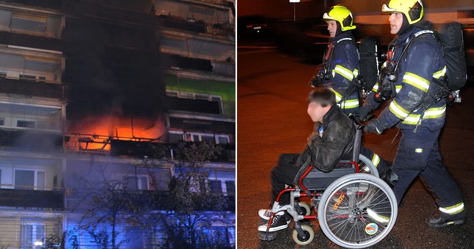 Na Černém Mostě hořel dům s pečovatelskou službou, 14. listopadu 2019.