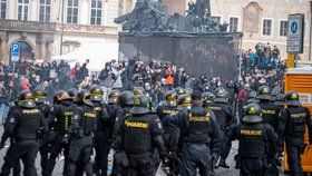 Demonstrace na Staroměstském náměstí, 18. října 2020.