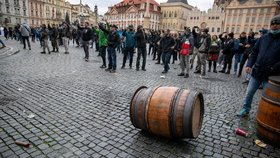 Demonstrace na Staroměstském náměstí, 18. října 2020.