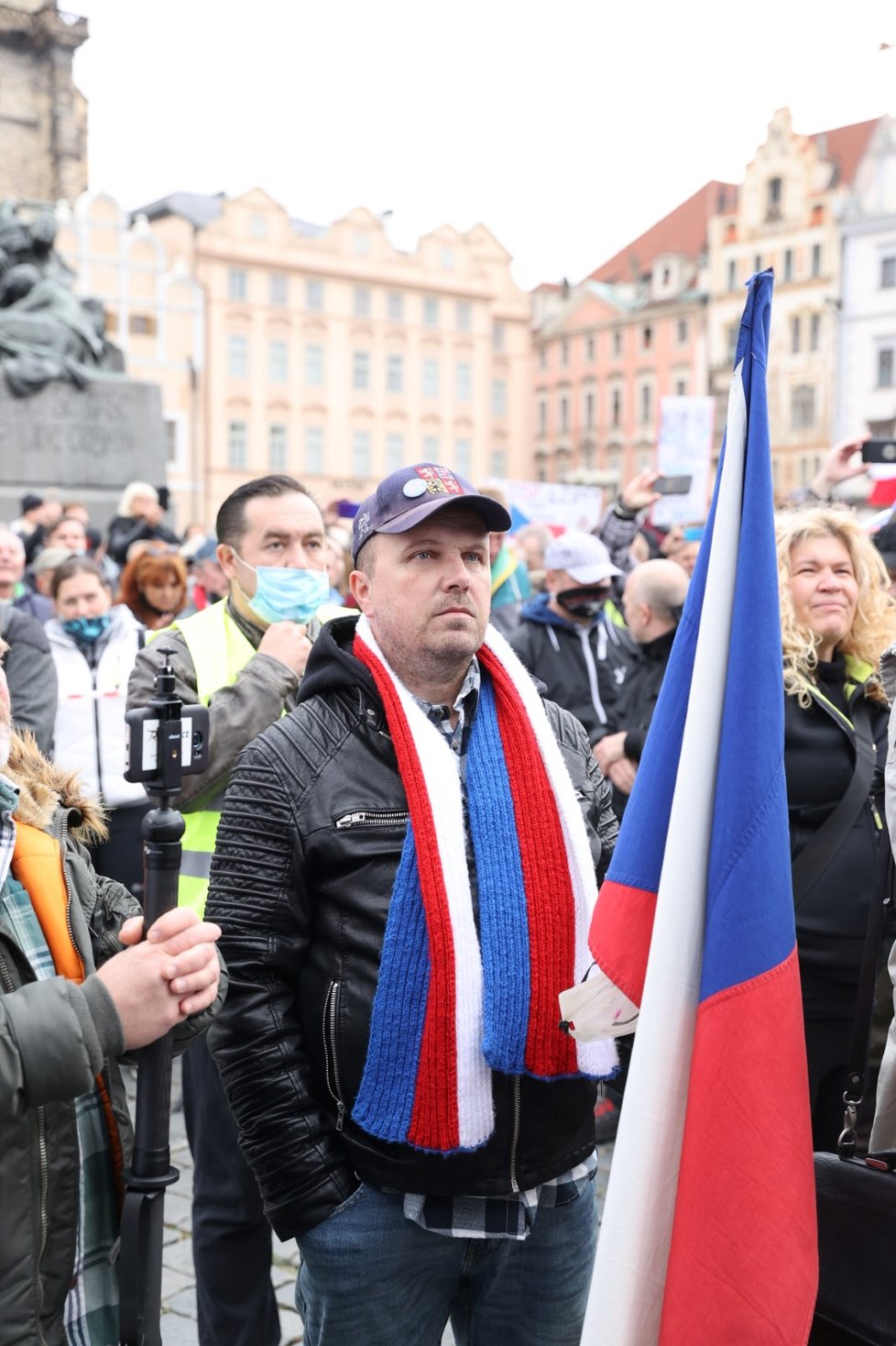 Demonstrace proti vládním opatřením, 18. října 2020.