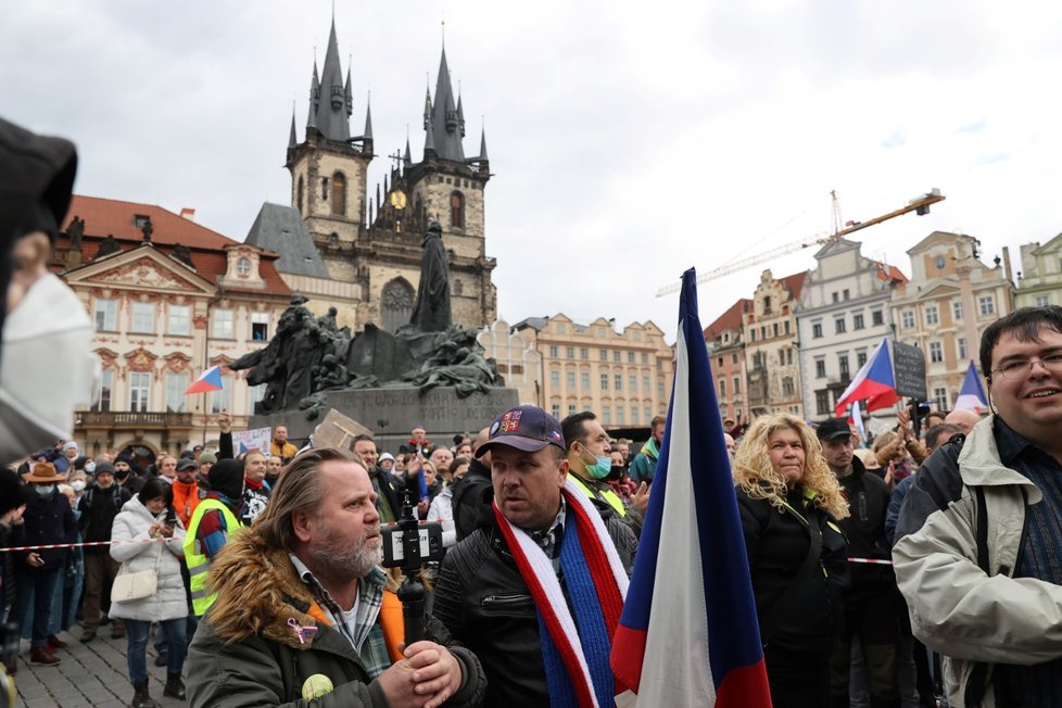 Demonstrace proti vládním opatřením, 18. října 2020.