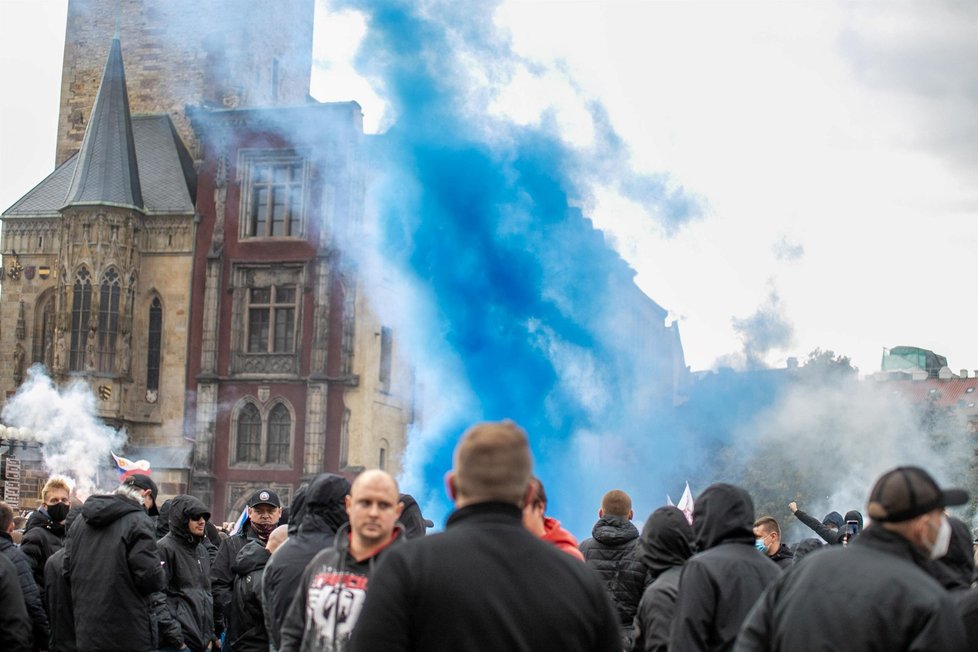 Demonstrace na Staroměstském náměstí (18. října 2020)